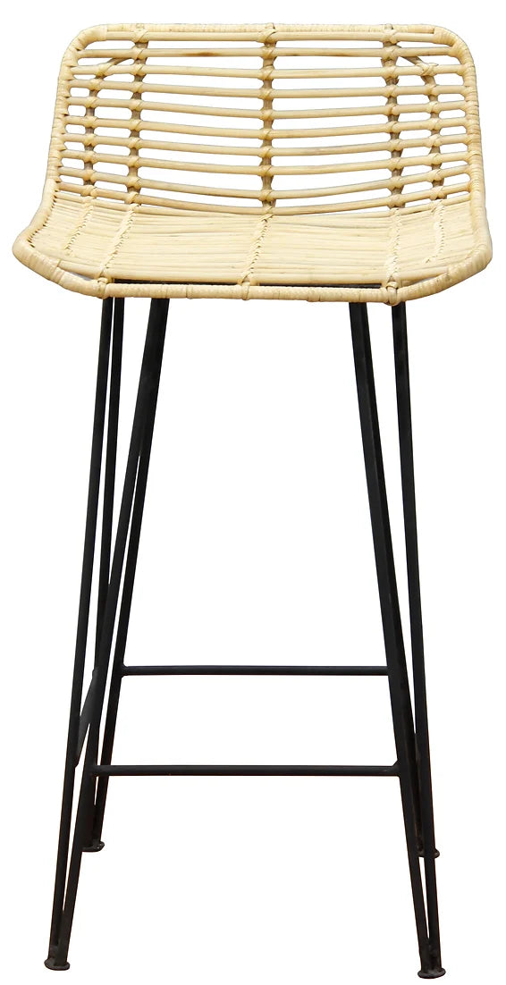 Kelly Rattan Bar Stool (Natural)-Stool-Centrum Furniture-Prime Furniture