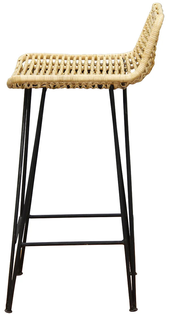 Kelly Rattan Bar Stool (Natural)-Stool-Centrum Furniture-Prime Furniture