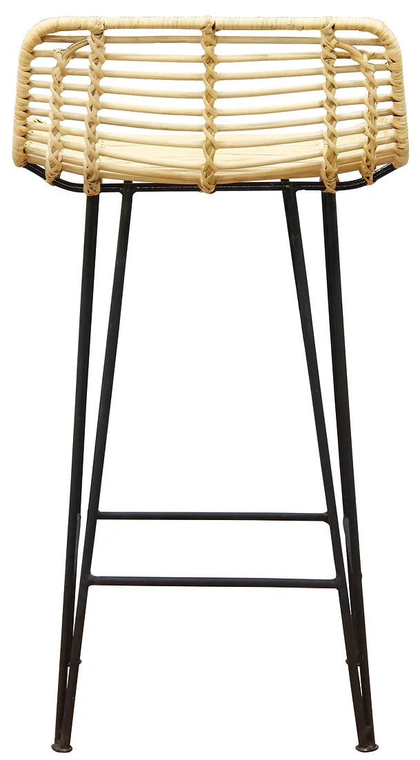 Kelly Rattan Bar Stool (Natural)-Stool-Centrum Furniture-Prime Furniture