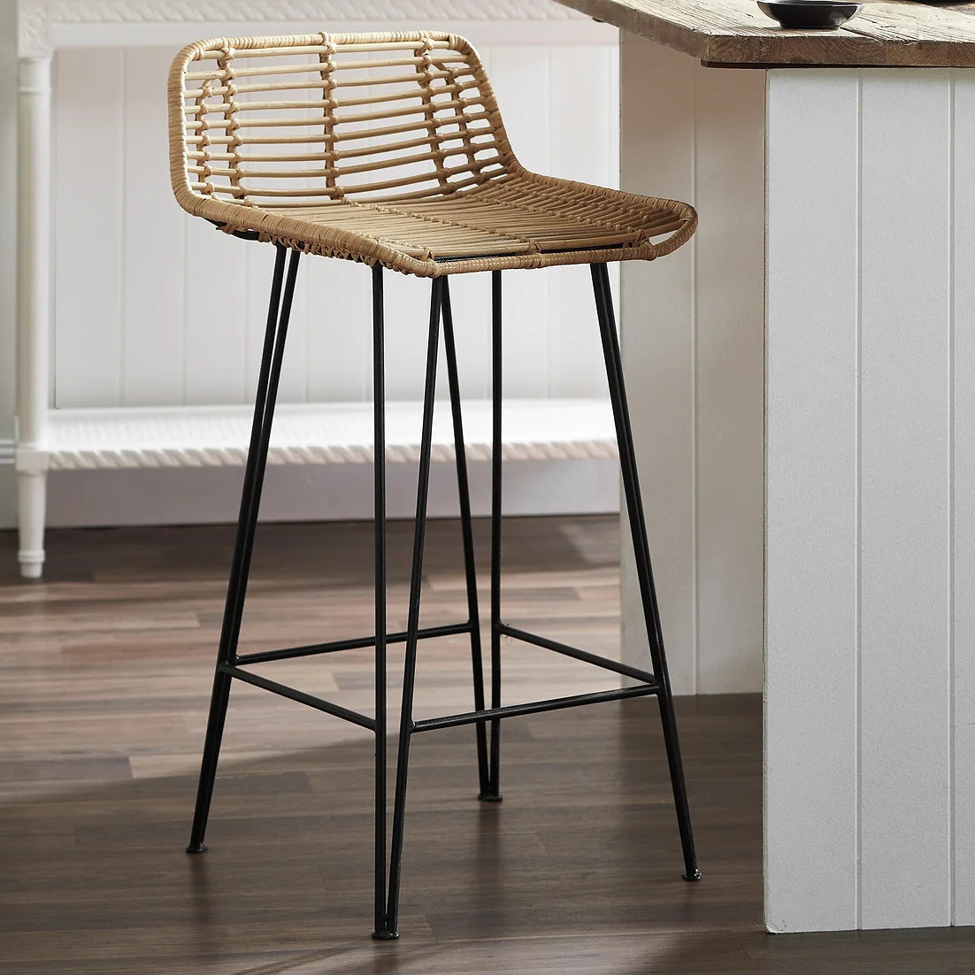 Kelly Rattan Bar Stool (Natural)-Stool-Centrum Furniture-Prime Furniture