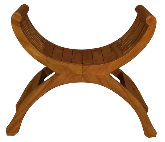 Maeve Solid Timber Single Seater Stool (Light Pecan)-Stool-Centrum Furniture-Prime Furniture