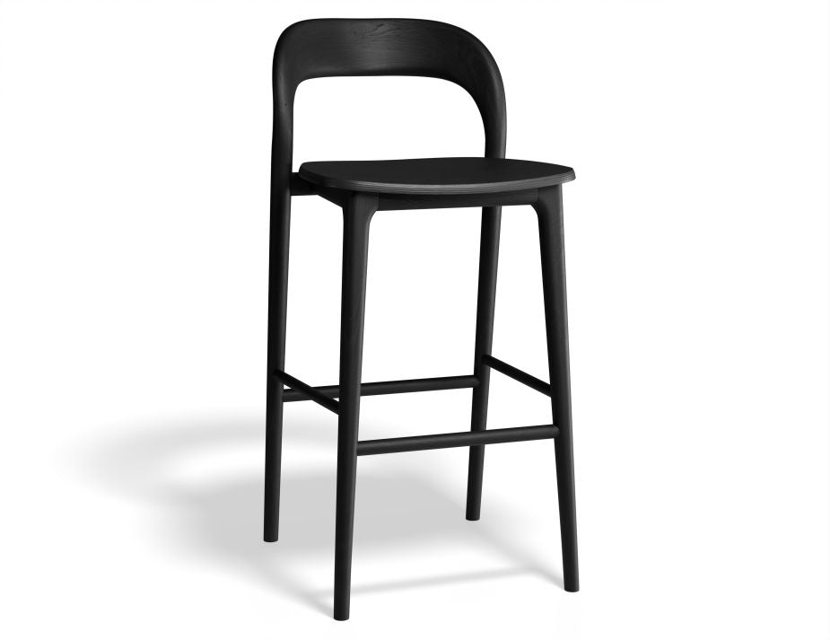 Mia Stool - Black - 66cm Seat Height (Kitchen Bench height)-Stool-Level-Prime Furniture