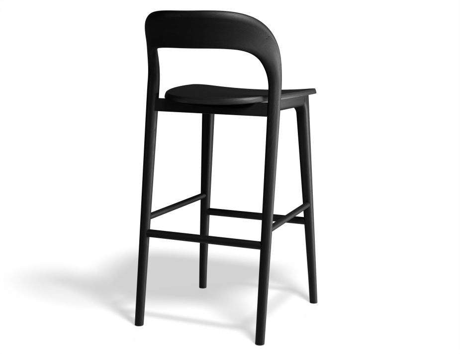 Mia Stool - Black - 66cm Seat Height (Kitchen Bench height)-Stool-Level-Prime Furniture