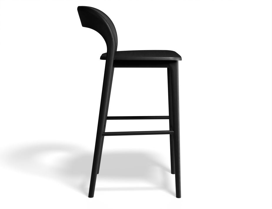 Mia Stool - Black - 66cm Seat Height (Kitchen Bench height)-Stool-Level-Prime Furniture