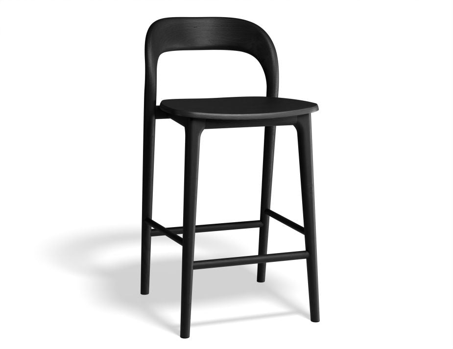 Mia Stool - Black - 66cm Seat Height (Kitchen Bench height)-Stool-Level-Prime Furniture