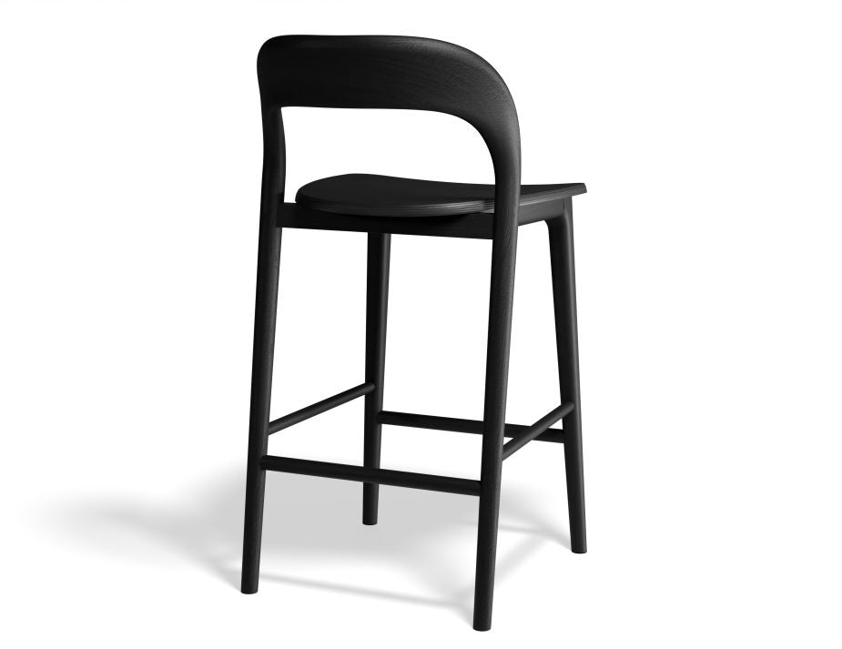 Mia Stool - Black - 66cm Seat Height (Kitchen Bench height)-Stool-Level-Prime Furniture