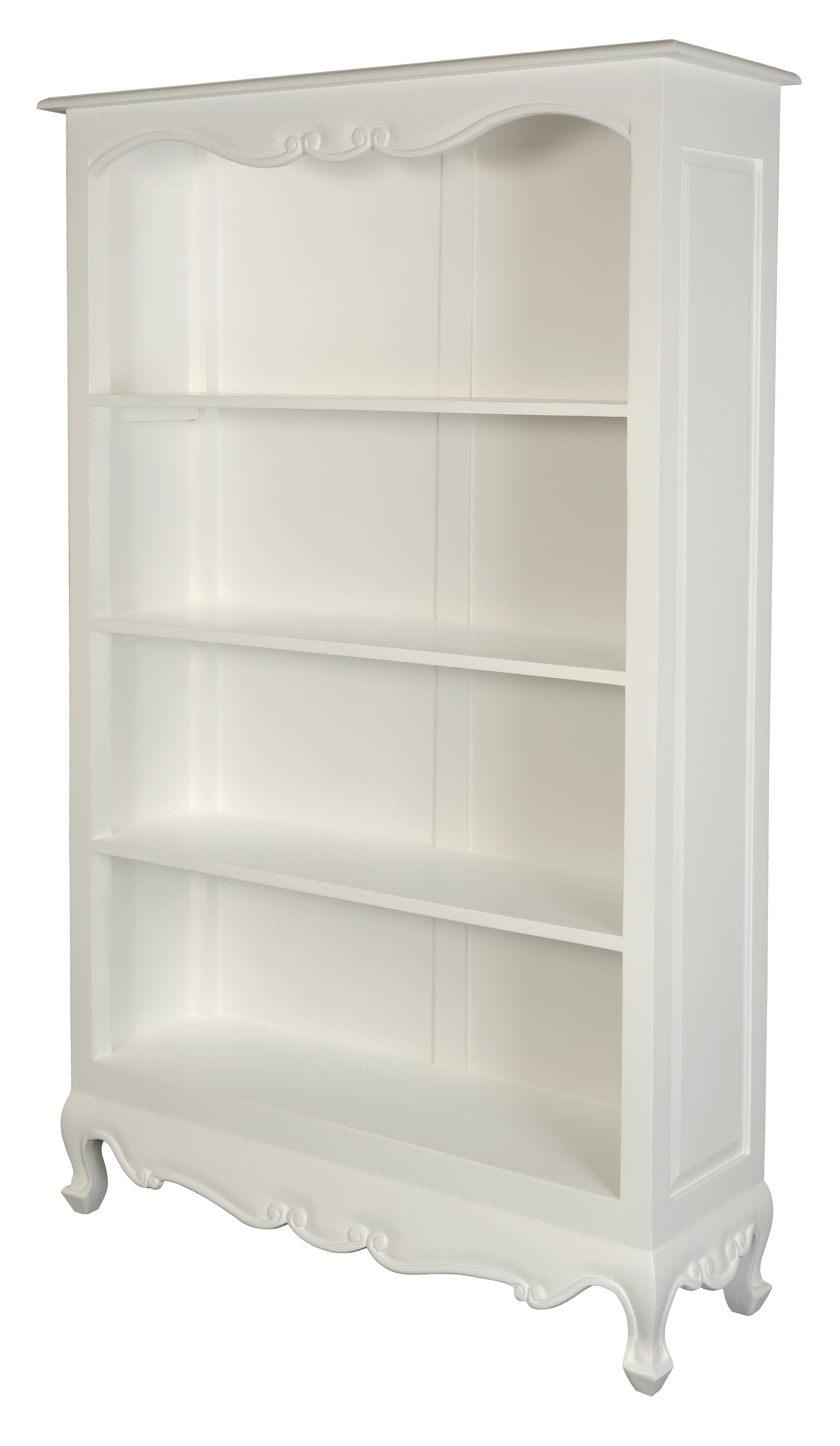 Queen Anne Large Bookcase (White)-Bookcases-Centrum Furniture-Prime Furniture