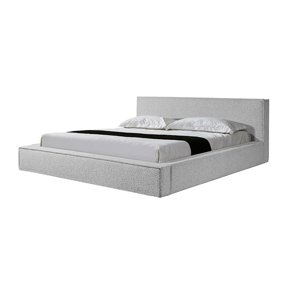 King Sized Bed Frame - Pepper Boucle-Bed Frame-Calibre-Prime Furniture