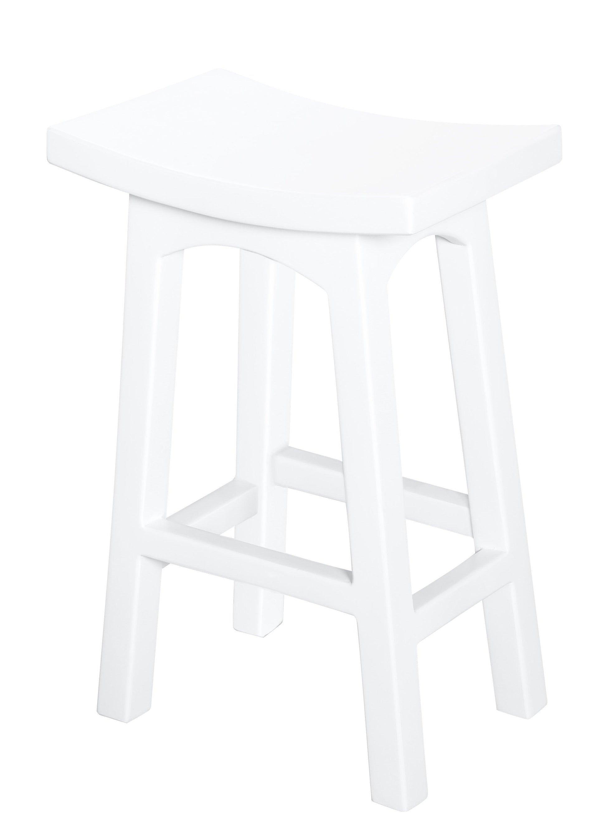 Tokyo Timber Kitchen Counter Stool (White)-Stool-Centrum Furniture-Prime Furniture