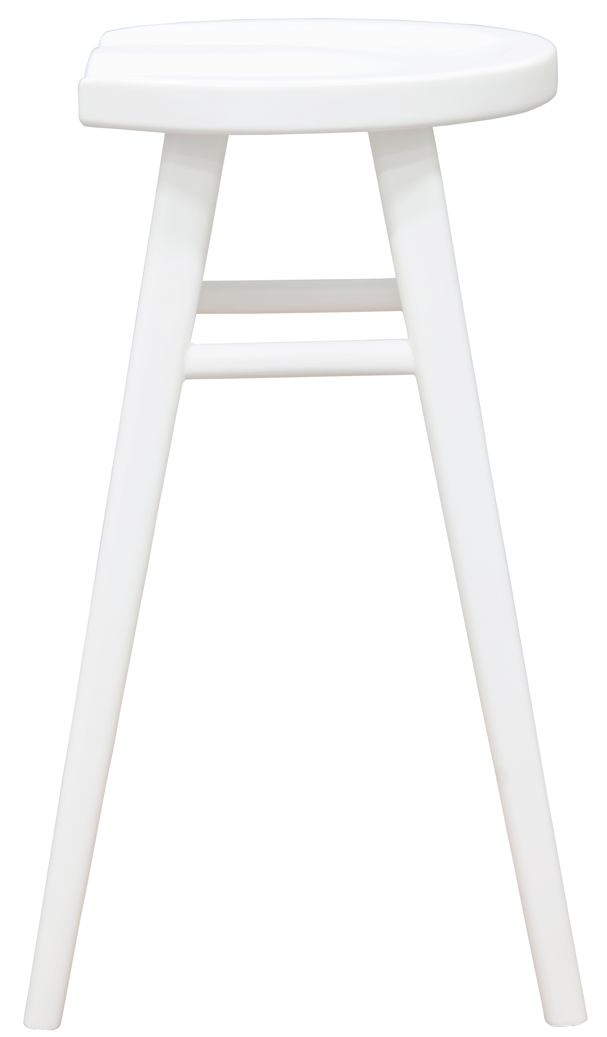 Scandinavian Solid Timber Counter Stool (White)-Stool-Centrum Furniture-Prime Furniture