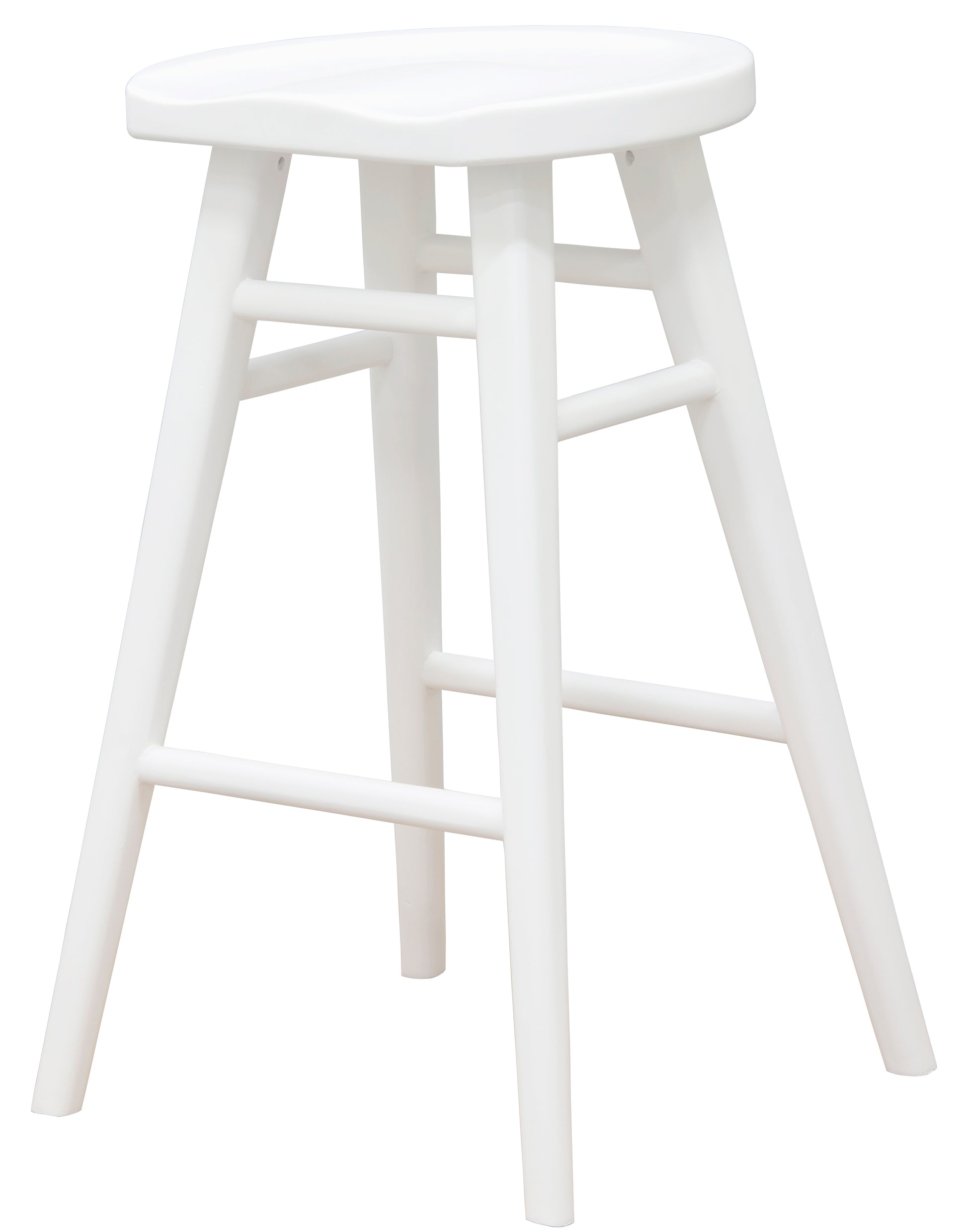 Scandinavian Solid Timber Counter Stool (White)-Stool-Centrum Furniture-Prime Furniture