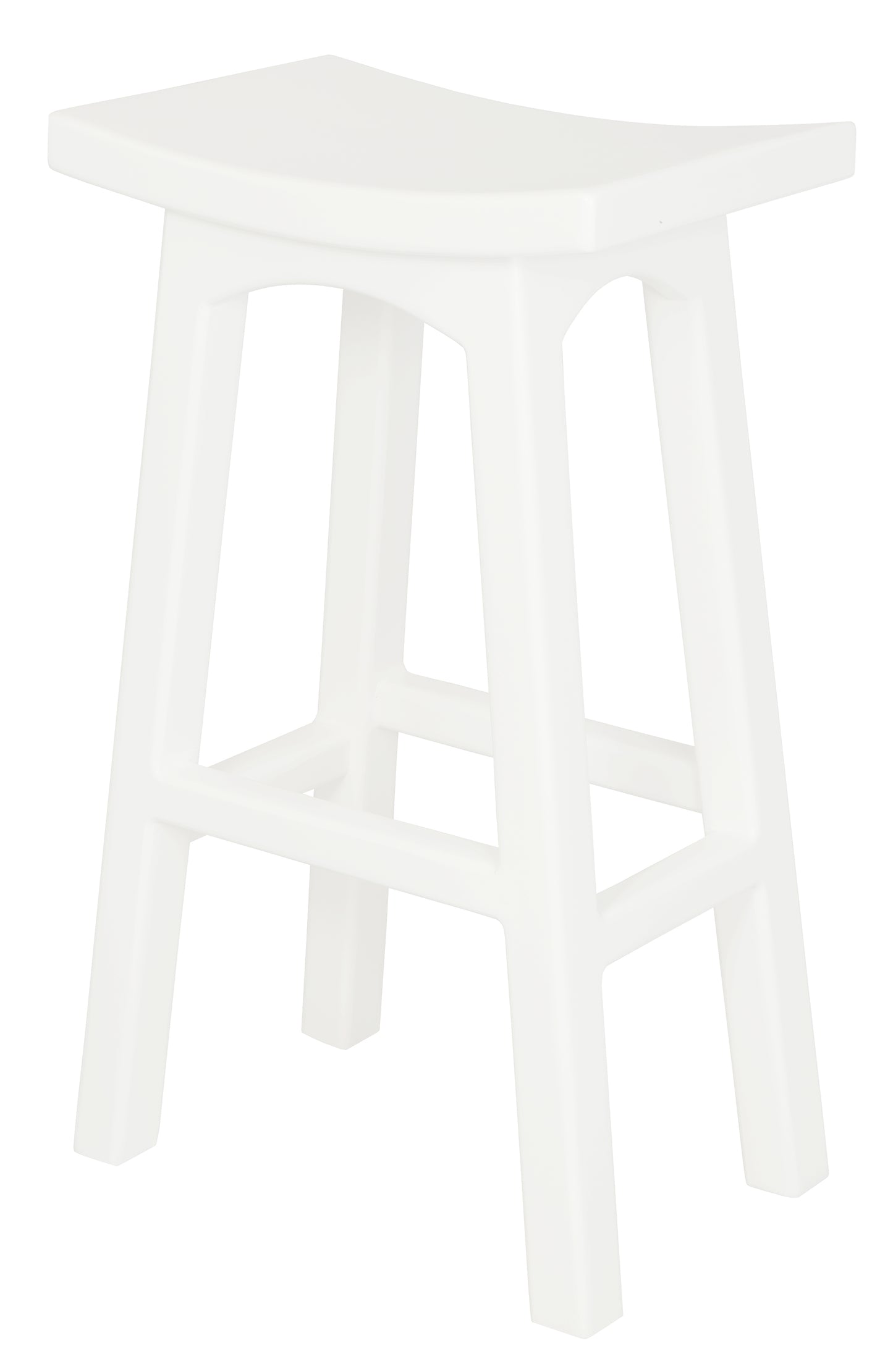 Kyoto Solid Timber Bar Height Stool (White)-Stool-Centrum Furniture-Prime Furniture