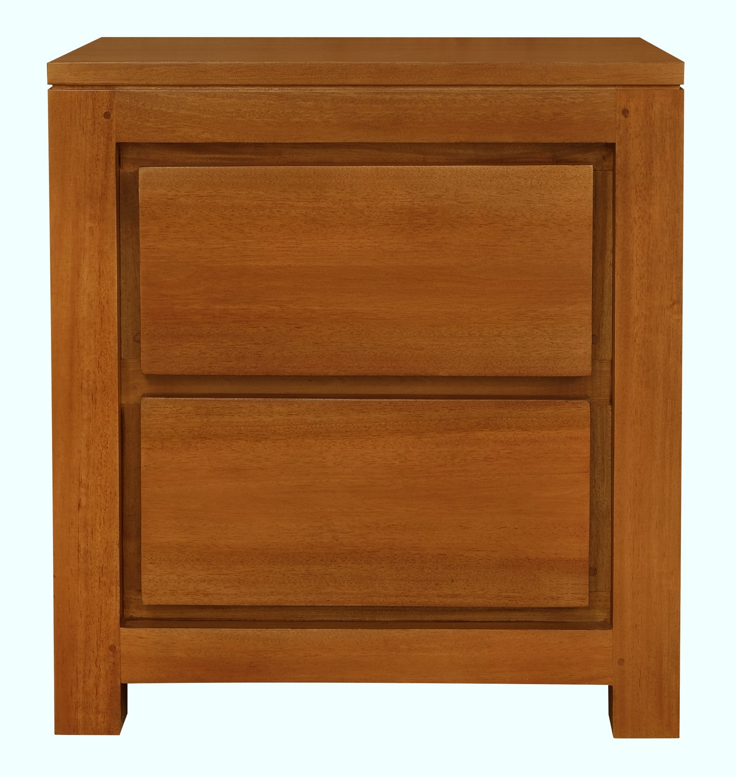 Amsterdam 2 Drawer Bedside Table (Light Pecan)-Bedside Table-Centrum Furniture-Prime Furniture