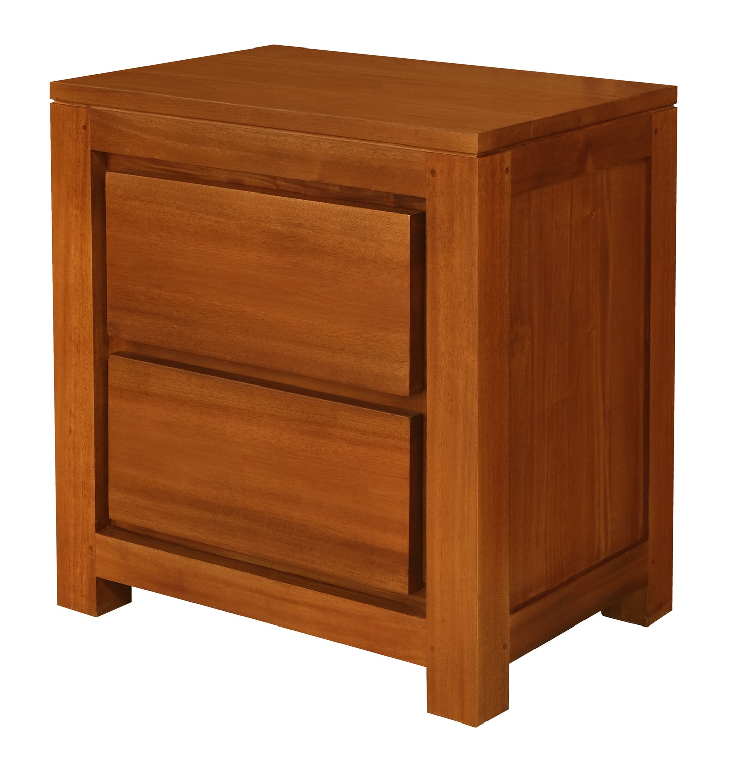 Amsterdam 2 Drawer Bedside Table (Light Pecan)-Bedside Table-Centrum Furniture-Prime Furniture