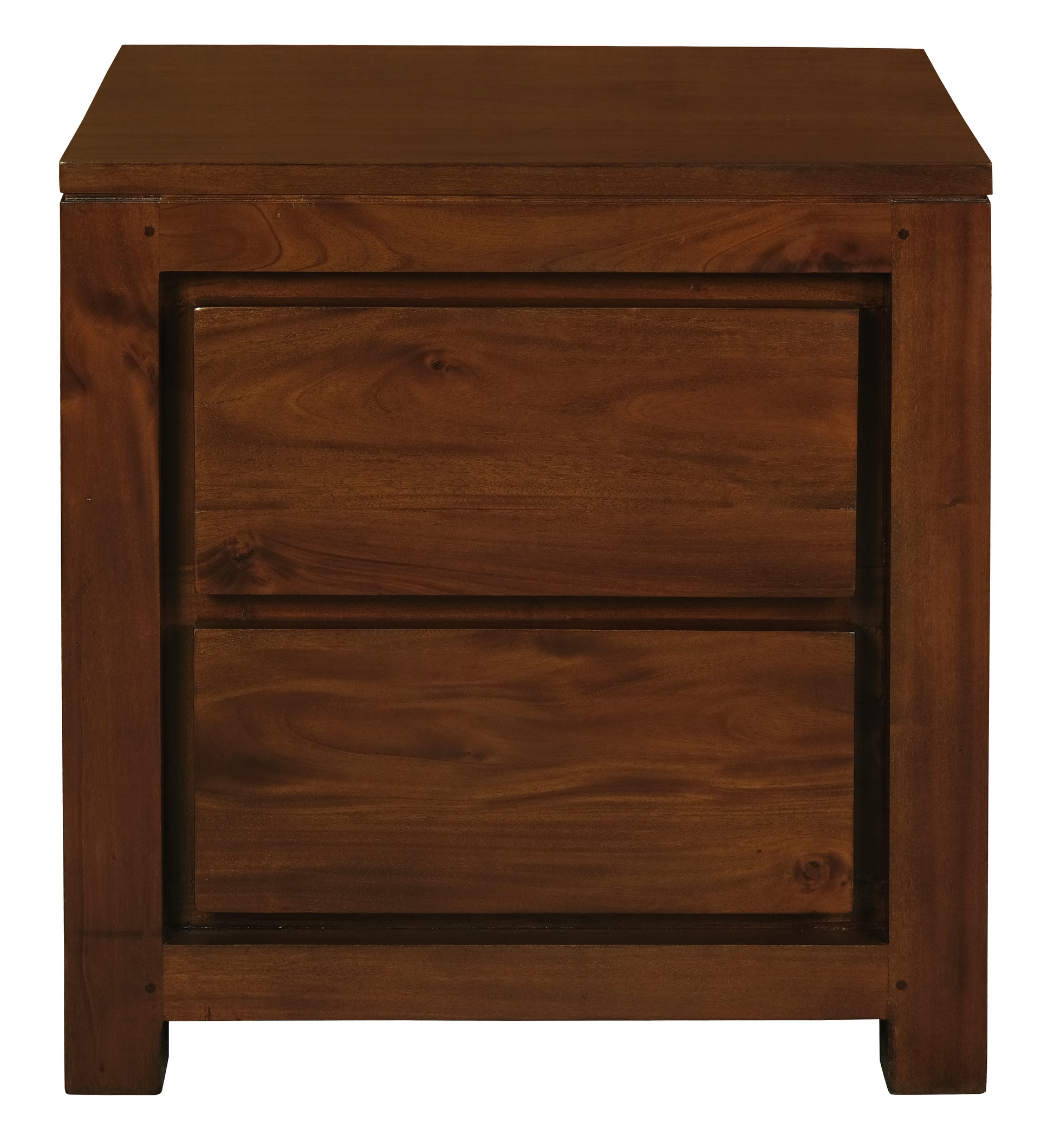 Amsterdam 2 Drawer Bedside Table (Mahogany)-Bedside Table-Centrum Furniture-Prime Furniture