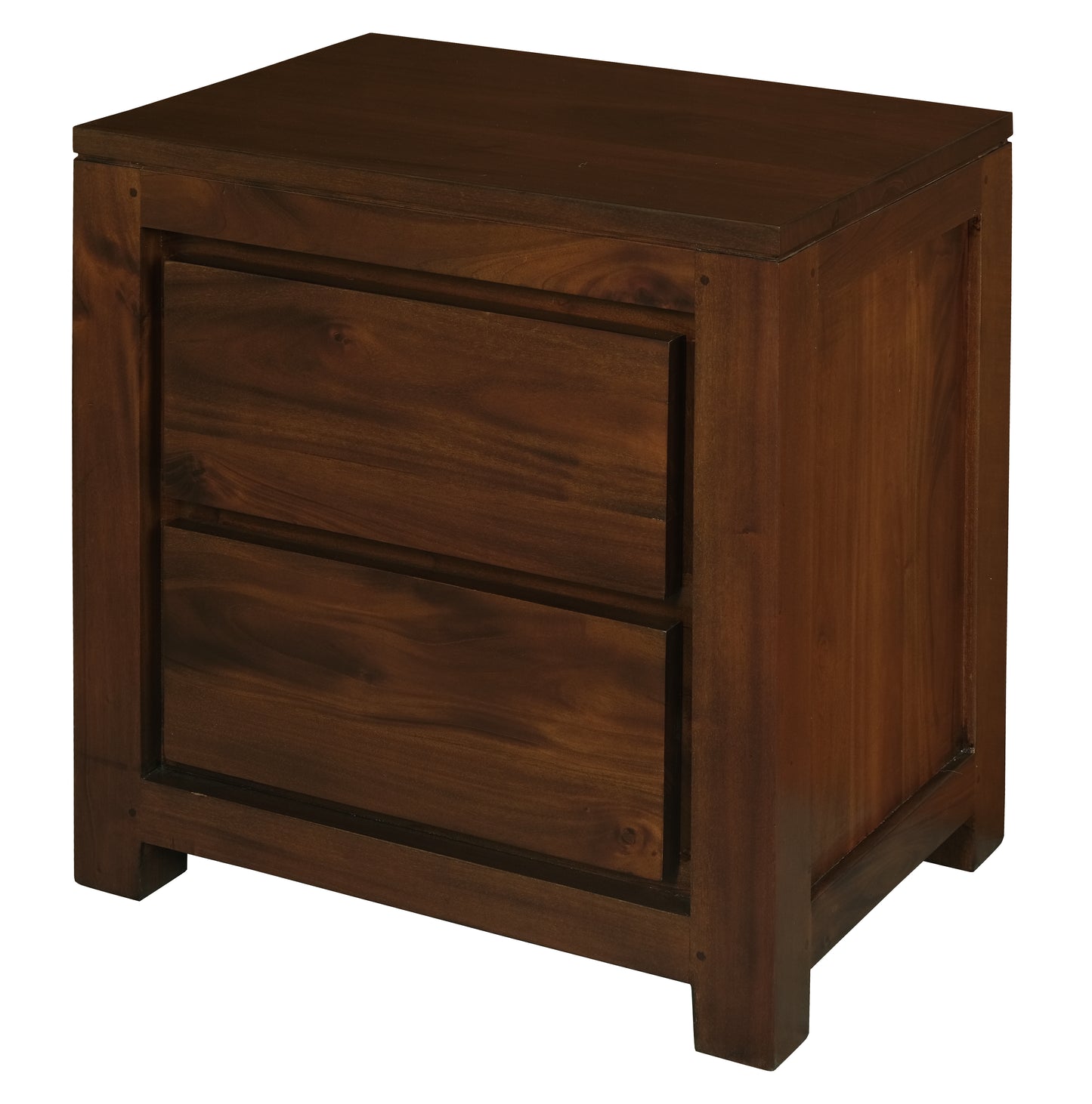 Amsterdam 2 Drawer Bedside Table (Mahogany)-Bedside Table-Centrum Furniture-Prime Furniture