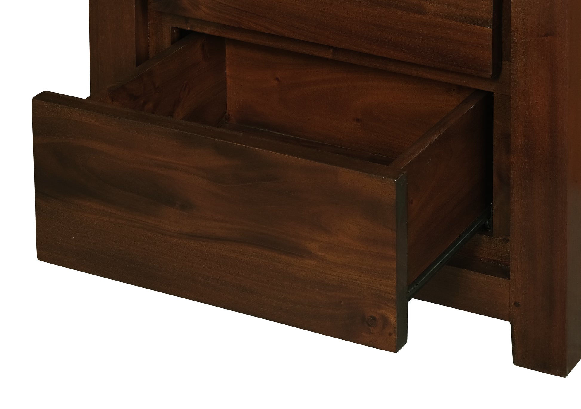 Amsterdam 2 Drawer Bedside Table (Mahogany)-Bedside Table-Centrum Furniture-Prime Furniture