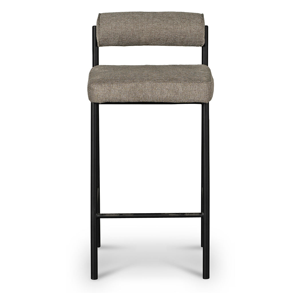 65cm Fabric Bar Stool - Grey (Set of 2)-Stool-Calibre-Prime Furniture