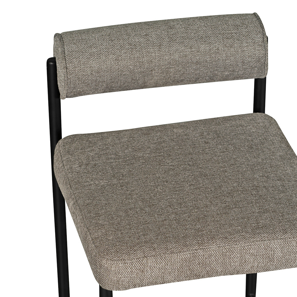 65cm Fabric Bar Stool - Grey (Set of 2)-Stool-Calibre-Prime Furniture