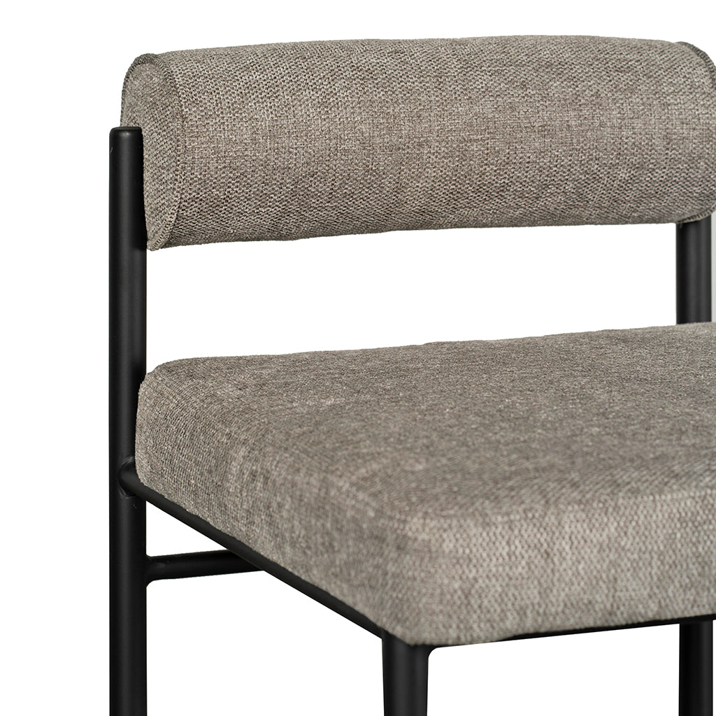 65cm Fabric Bar Stool - Grey (Set of 2)-Stool-Calibre-Prime Furniture