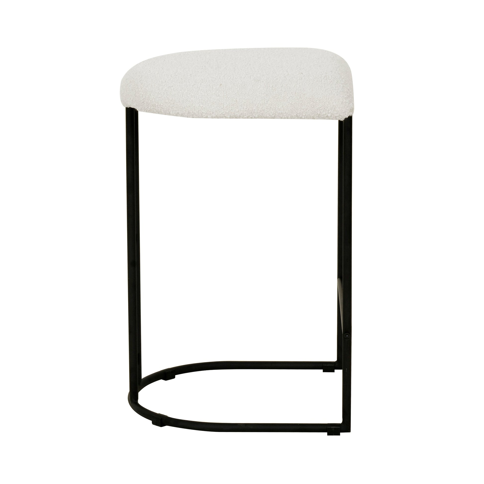 65cm Bar Stool - Ivory White Boucle (Set of 2)-Stool-Calibre-Prime Furniture