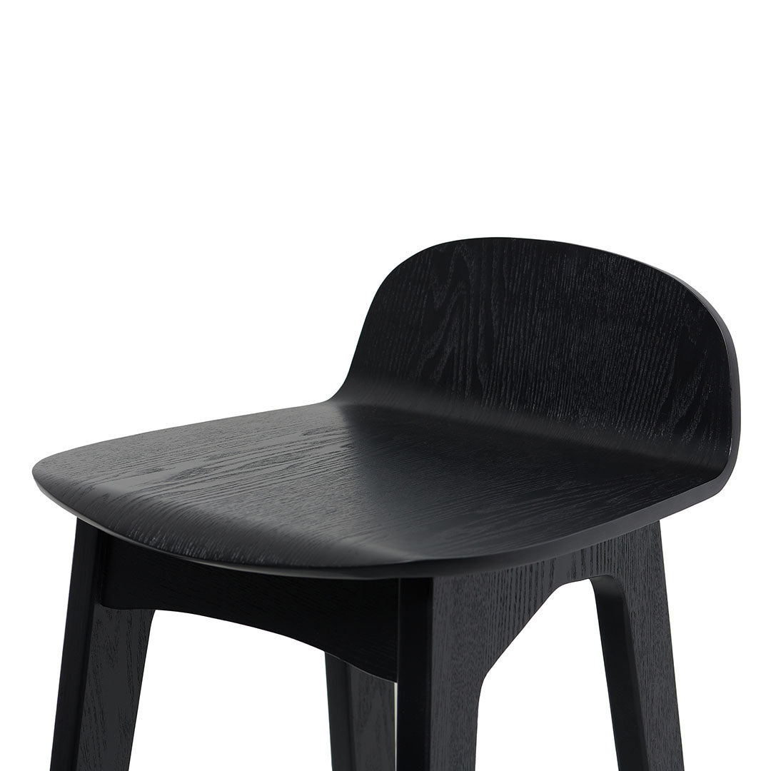 65cm Bar Stool - Full Black-Bar stool-Calibre-Prime Furniture