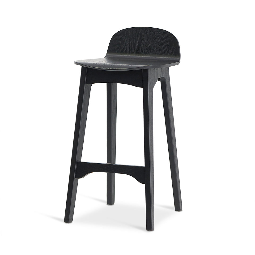 65cm Bar Stool - Full Black-Bar stool-Calibre-Prime Furniture