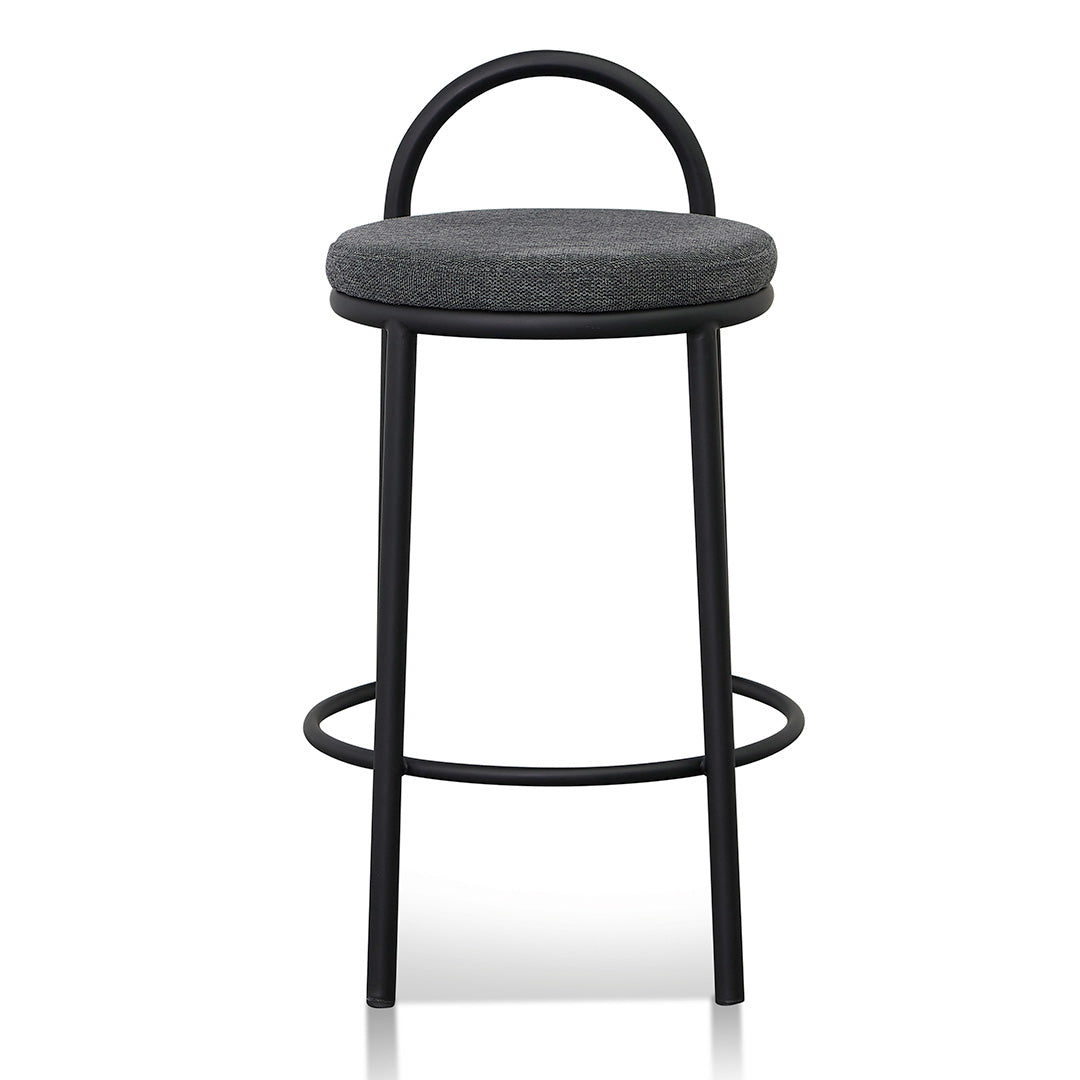 63cm Fabric Bar Stool - Charcoal Grey (Set of 2)-Bar stool-Calibre-Prime Furniture