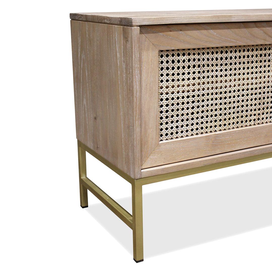 Mala Timber and Rattan TV Unit - Sliding Door-Entertainment Unit-Hudson Furniture-Prime Furniture