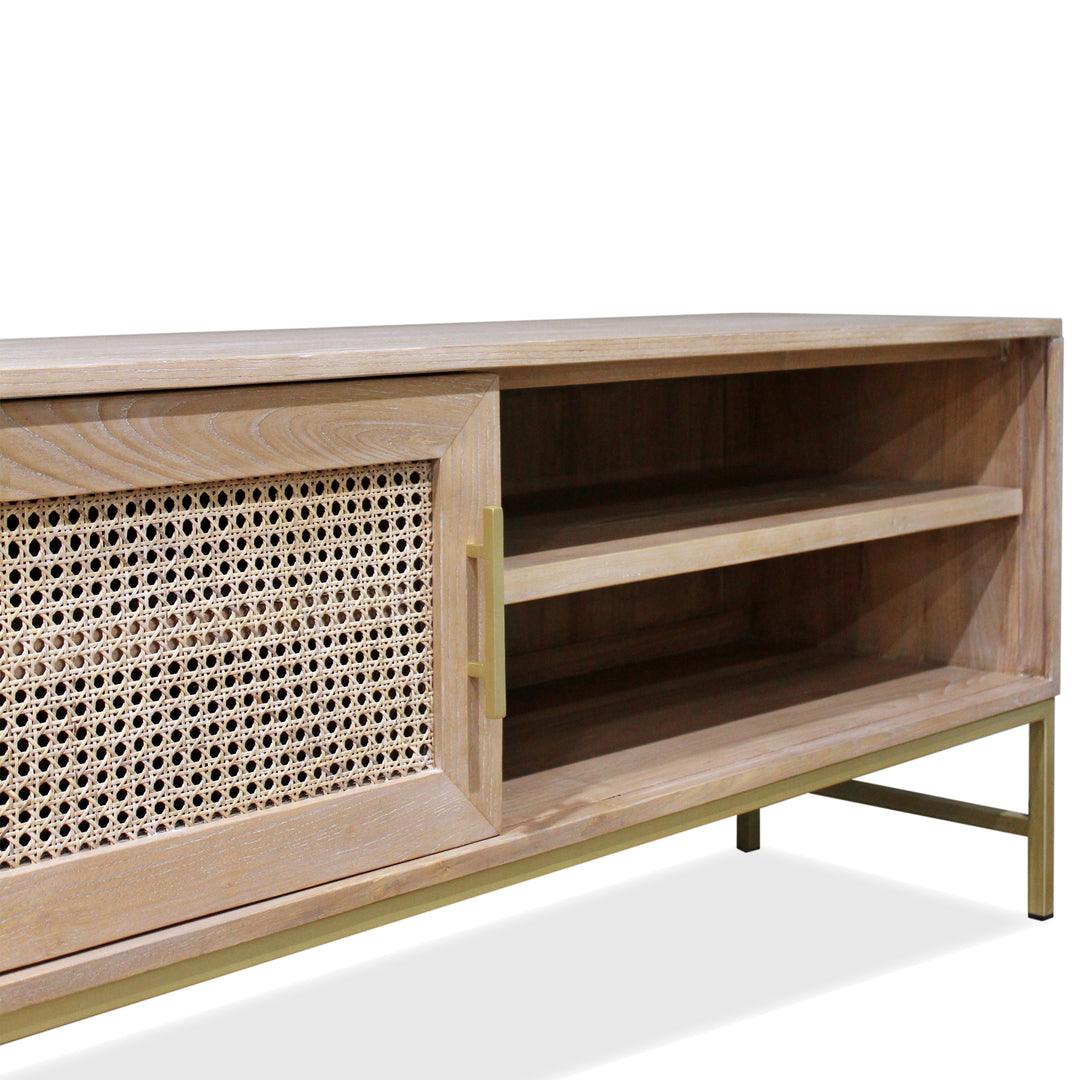 Mala Timber and Rattan TV Unit - Sliding Door-Entertainment Unit-Hudson Furniture-Prime Furniture