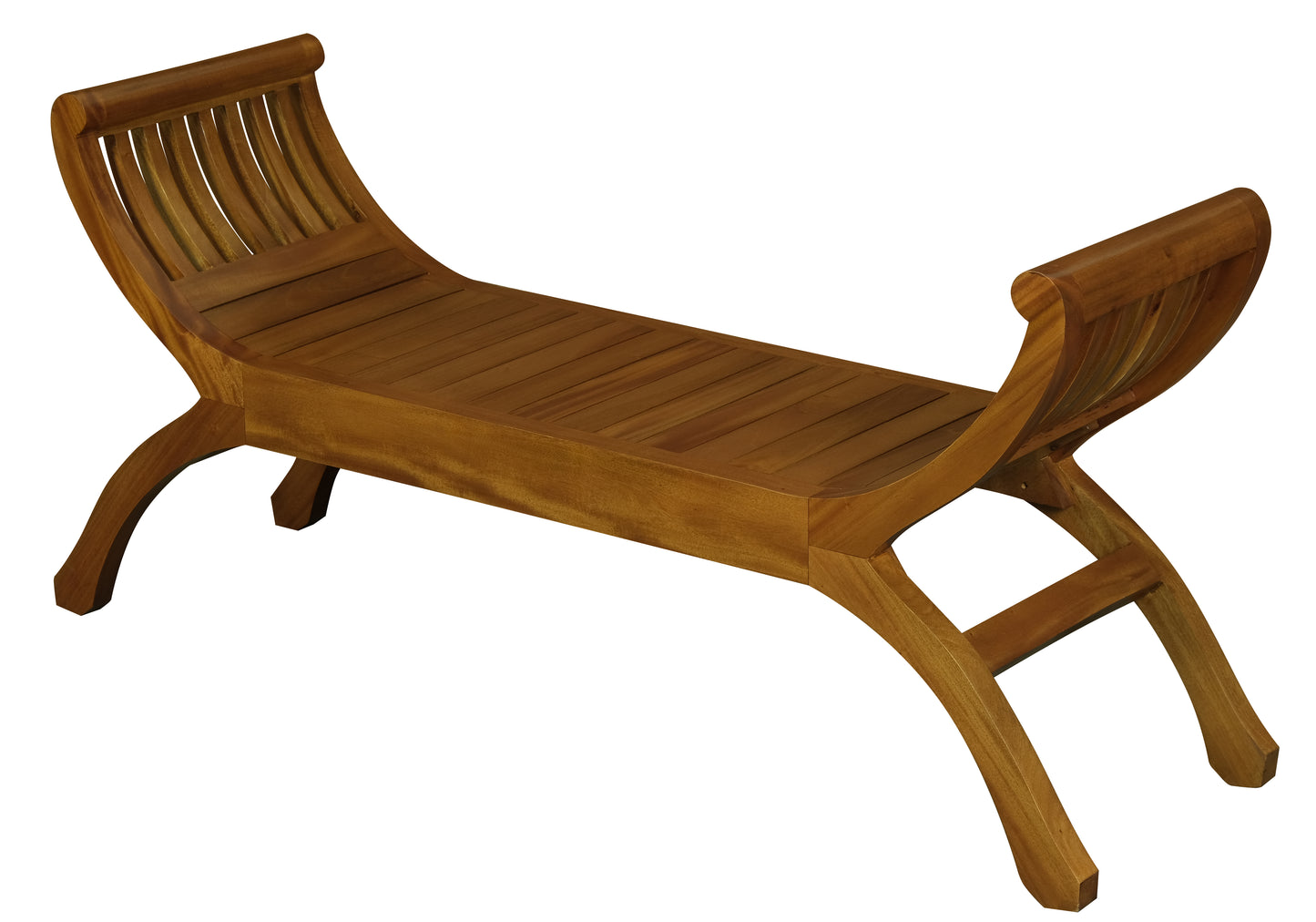 Maeve Solid Mahogany Timber Bench (Light Pecan)-Benches-Centrum Furniture-Prime Furniture