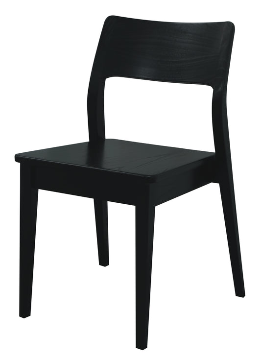 Providence Solid Indonesian Oak Dining Chair - Set of 2 (Black)-Chair-Centrum Furniture-Prime Furniture