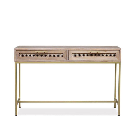 Mala Timber and Rattan Console-Console Table-Hudson Furniture-Prime Furniture