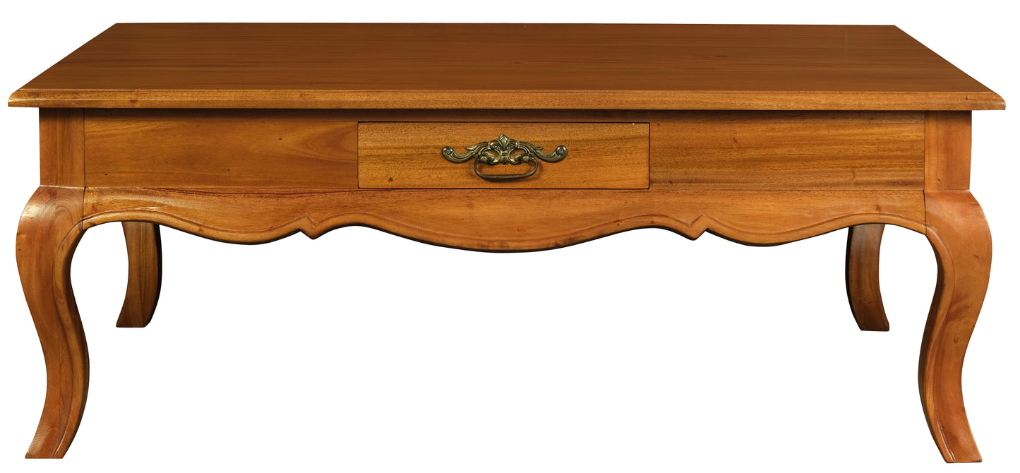French Provincial 2 Drawer Coffee Table (Light Pecan)-Coffee Tables-Centrum Furniture-Prime Furniture