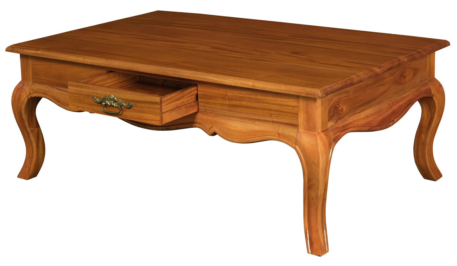 French Provincial 2 Drawer Coffee Table (Light Pecan)-Coffee Tables-Centrum Furniture-Prime Furniture