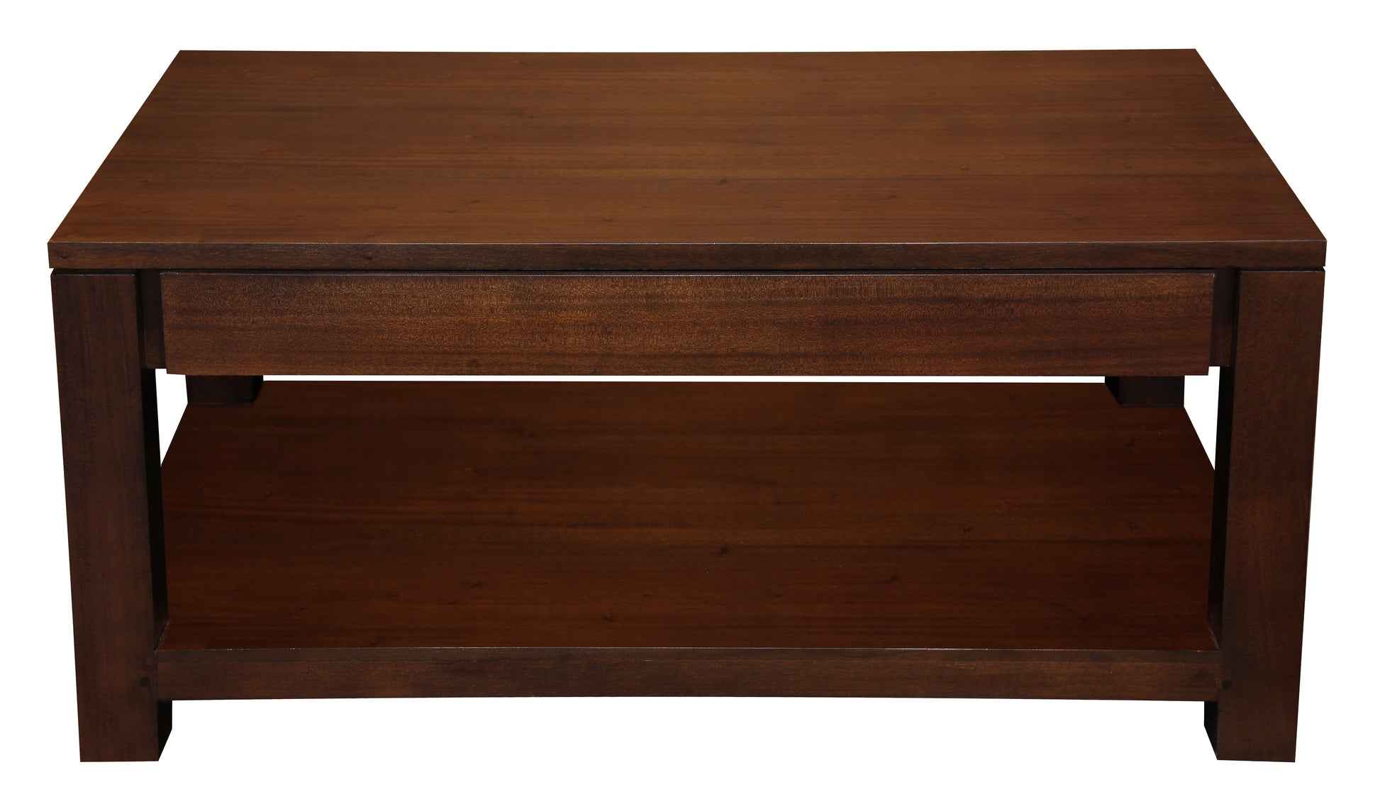 Amsterdam 2 Drawer Coffee Table (Mahogany)-Coffee Tables-Centrum Furniture-Prime Furniture