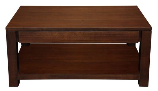 Amsterdam 2 Drawer Coffee Table (Mahogany)-Coffee Tables-Centrum Furniture-Prime Furniture