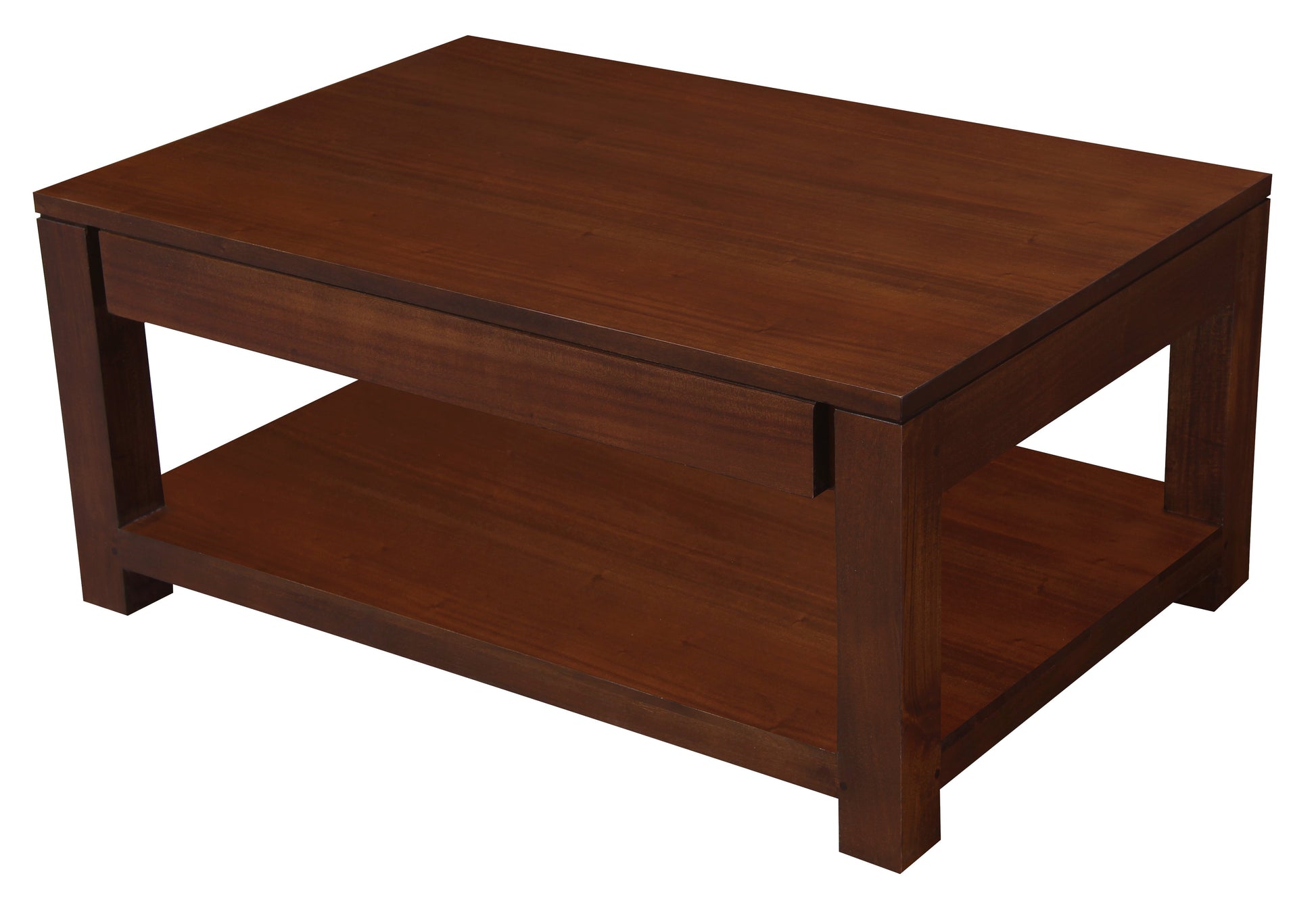 Amsterdam 2 Drawer Coffee Table (Mahogany)-Coffee Tables-Centrum Furniture-Prime Furniture