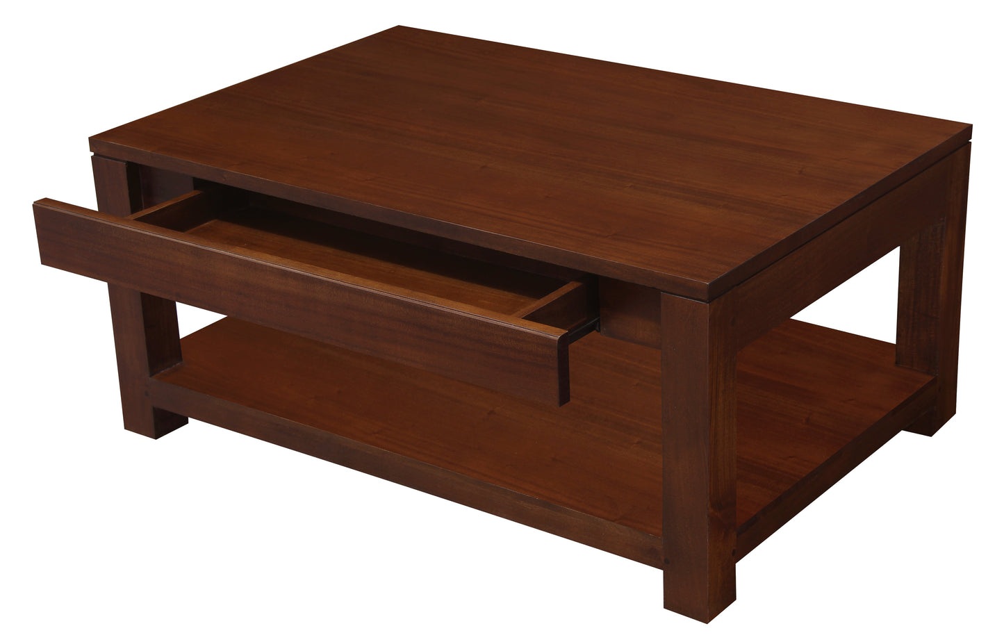 Amsterdam 2 Drawer Coffee Table (Mahogany)-Coffee Tables-Centrum Furniture-Prime Furniture