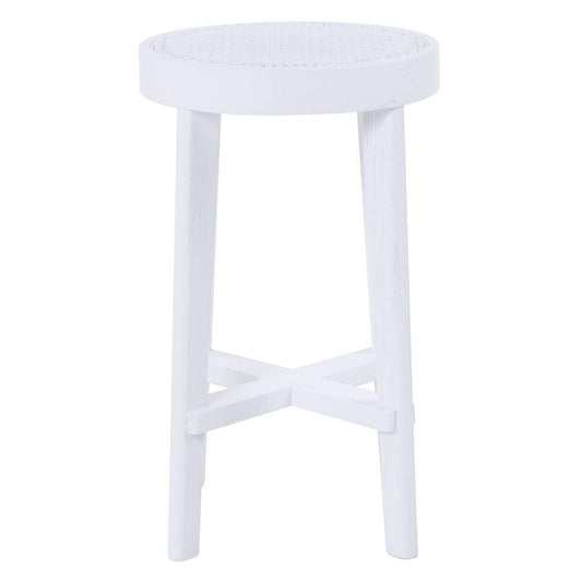 Cafe Lighting & Living Cape Byron Rattan Kitchen Stool - White-Stool-Cafe Lighting & Living-Prime Furniture