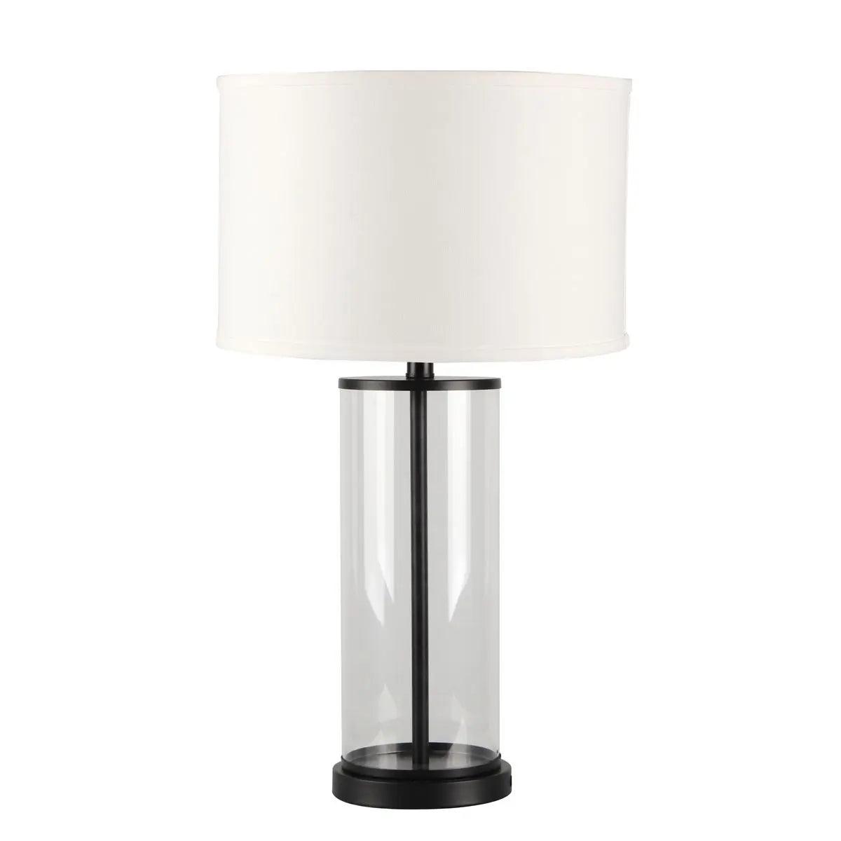 Cafe Lighting & Living Left Bank Table Lamp - Black w White Shade-Table Lamp and Shade-Cafe Lighting & Living-Prime Furniture