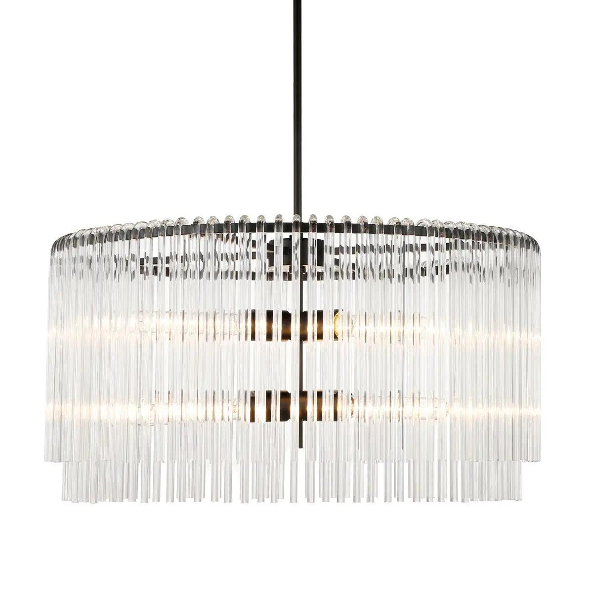 Cafe Lighting & Living Zara Pendant - Round Black 20705-Pendant-Cafe Lighting & Living-Prime Furniture