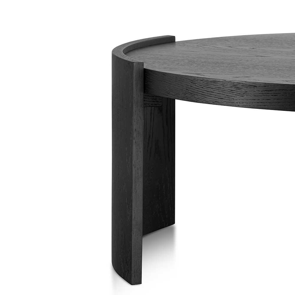 Calibre 100cm Wooden Round Coffee Table - Black CF6416-CN-Coffee Tables-Calibre-Prime Furniture