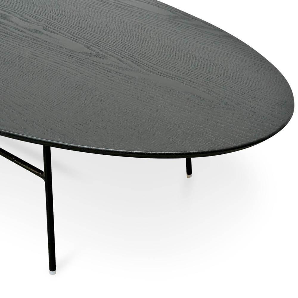 Calibre 117.5cm Coffee Table - Black Ash Veneer - Black Legs CF2481-SD-Coffee Tables-Calibre-Prime Furniture