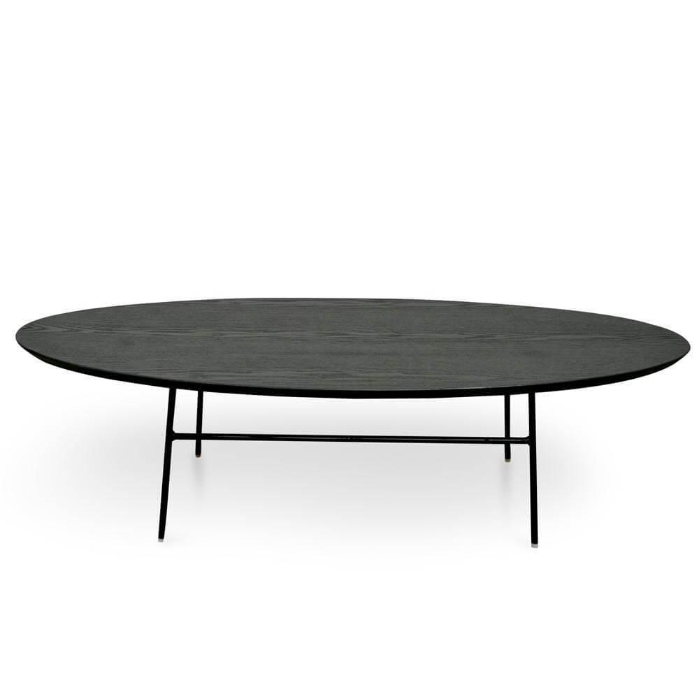 Calibre 117.5cm Coffee Table - Black Ash Veneer - Black Legs CF2481-SD-Coffee Tables-Calibre-Prime Furniture