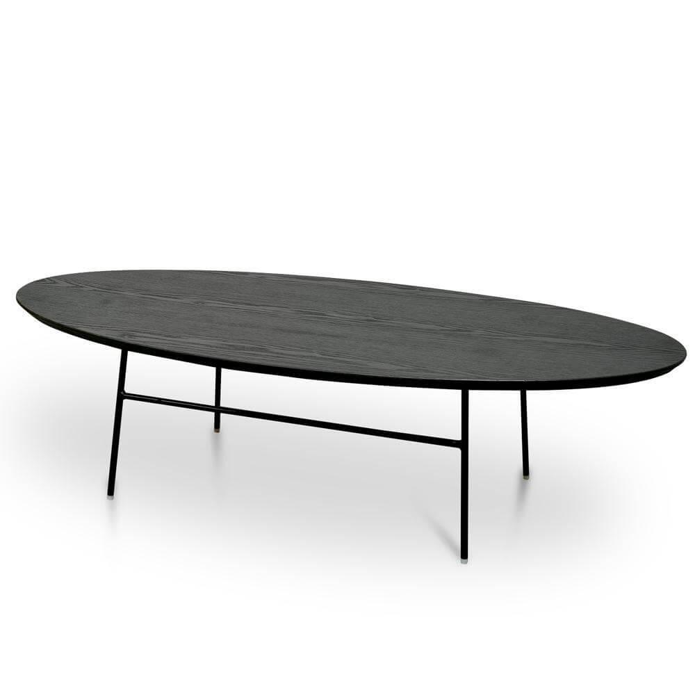 Calibre 117.5cm Coffee Table - Black Ash Veneer - Black Legs CF2481-SD-Coffee Tables-Calibre-Prime Furniture