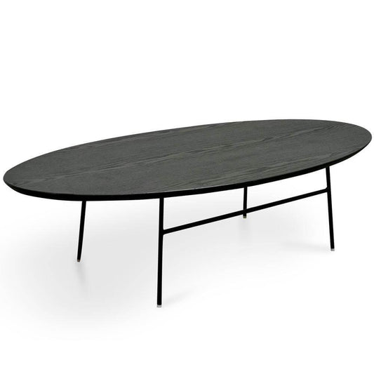 Calibre 117.5cm Coffee Table - Black Ash Veneer - Black Legs CF2481-SD-Coffee Tables-Calibre-Prime Furniture