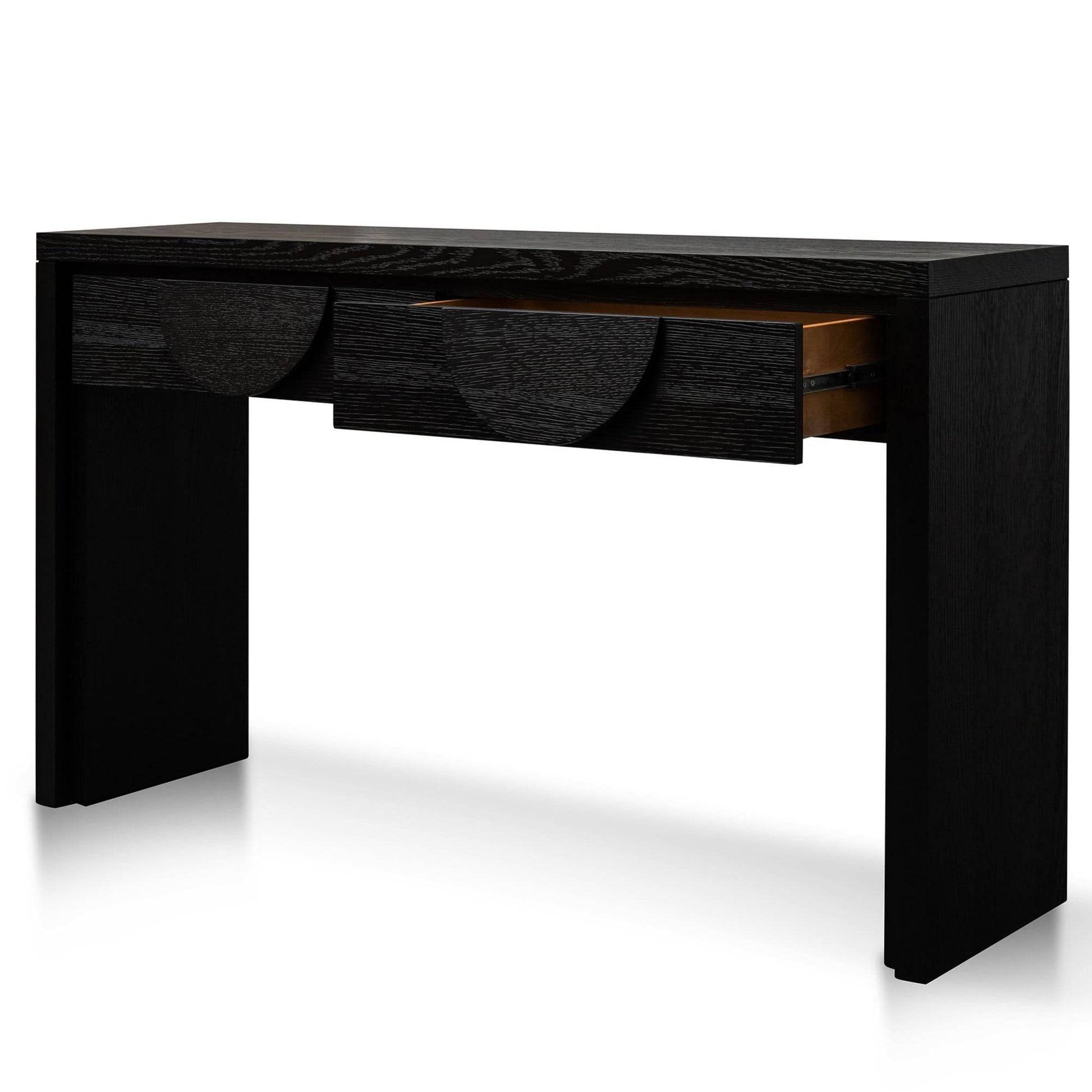 Calibre 1.4m Console Table - Textured Espresso Black DT2902-VA-Console Tables-Calibre-Prime Furniture