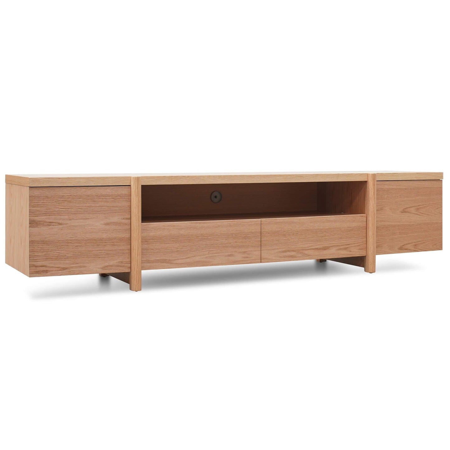 Calibre 2.1m Entertainment TV Unit - Lowline - Full Natural - Timber Legs TV2631-BB-Entertainment Units-Calibre-Prime Furniture