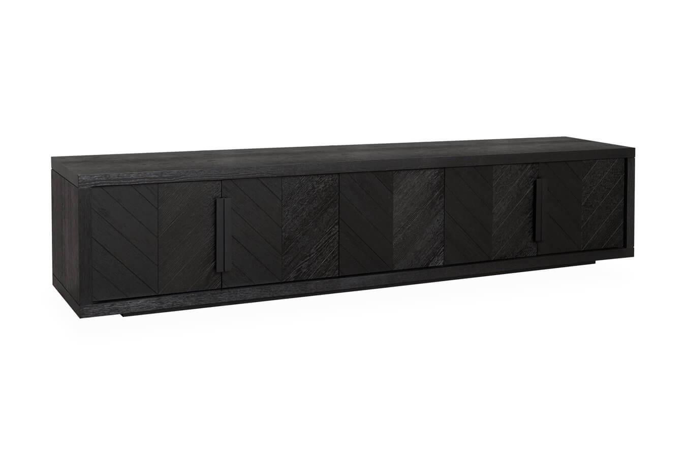 Calibre 2.23m Entertainment TV Unit - Textured Espresso Black TV6312-VA-Entertainment Units-Calibre-Prime Furniture